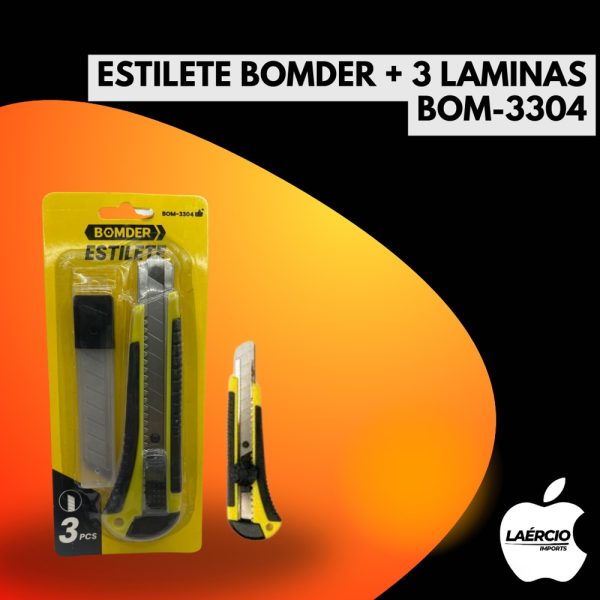 ESTILETE BOMDER + 3 LAMINAS BOM-3304