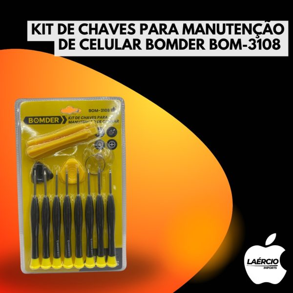 KIT DE CHAVES PARA MANUTENÇÃO DE CELULAR BOMDER BOM-3108