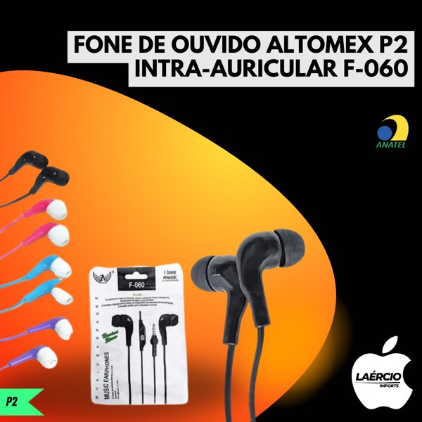 FONE DE OUVIDO ALTOMEX P2 INTRA-AURICULAR F-060