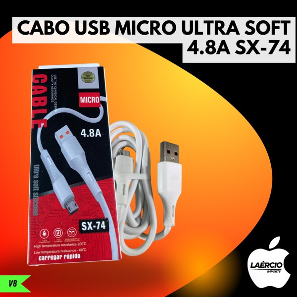 CABO USB MICRO ULTRA SOFT 4.8A SX-74