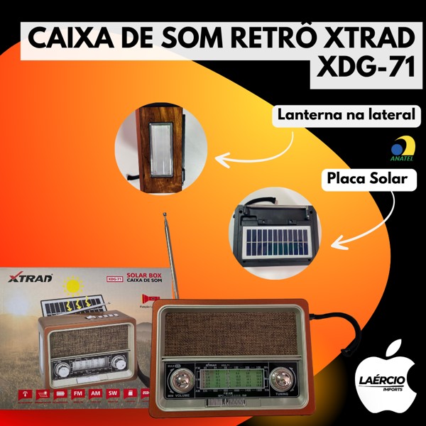 CAIXA DE SOM RETRÔ XTRAD XDG-71