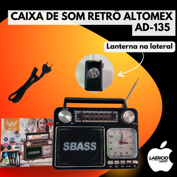 CAIXA DE SOM RETRÔ ALTOMEX AD-135