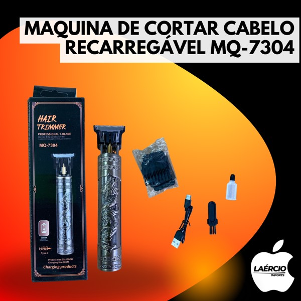 MAQUINA DE CORTAR CABELO RECARREGÁVEL MQ-7304