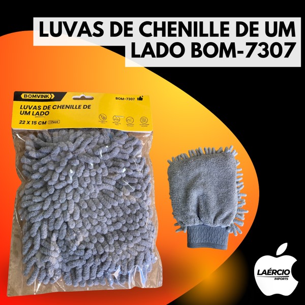 LUVAS DE CHENILLE DE UM LADO BOM-7307