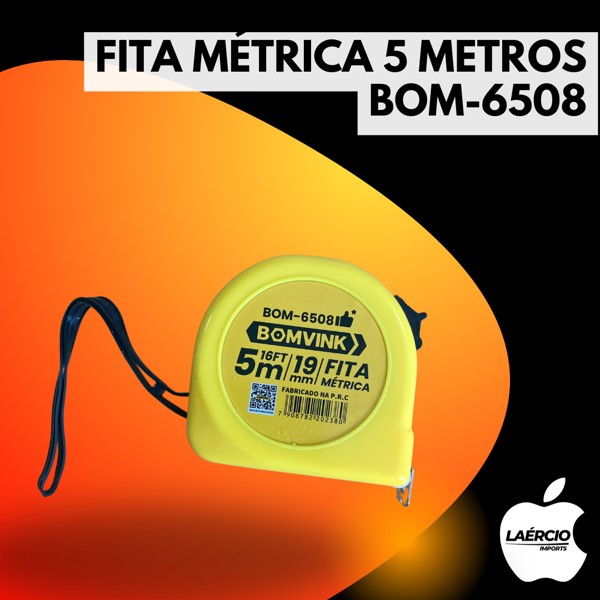 FITA MÉTRICA 5 METROS BOM-6508