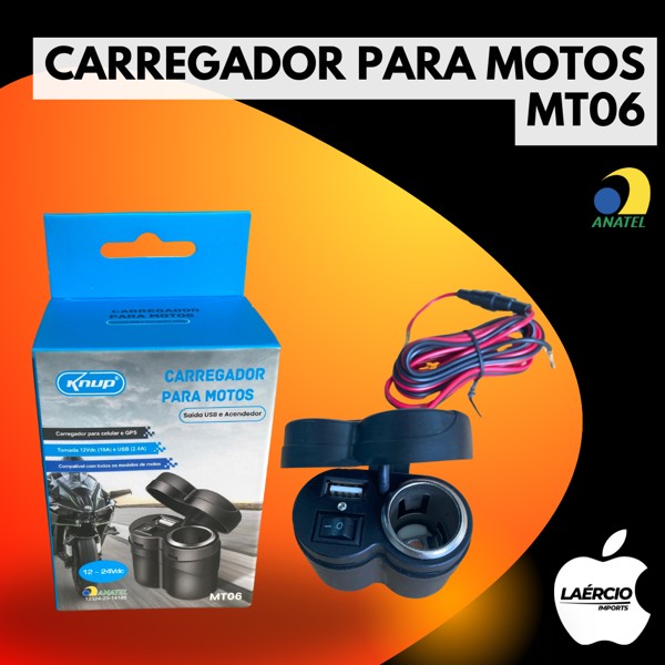 CARREGADOR PARA MOTOS MT06