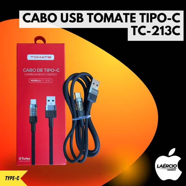 CABO USB TOMATE TIPO-C TC-213C