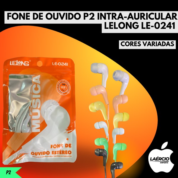 FONE DE OUVIDO P2 INTRA-AURICULAR LELONG LE-0241