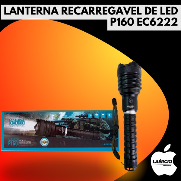 LANTERNA RECARREGAVEL DE LED P160  EC6222