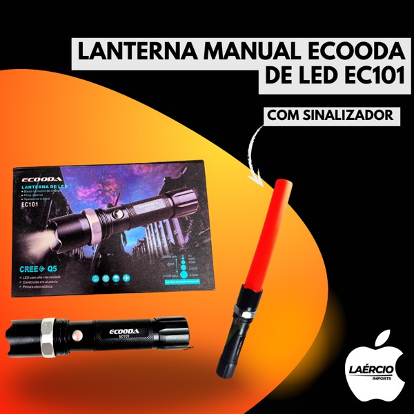 LANTERNA MANUAL ECOODA DE LED EC101