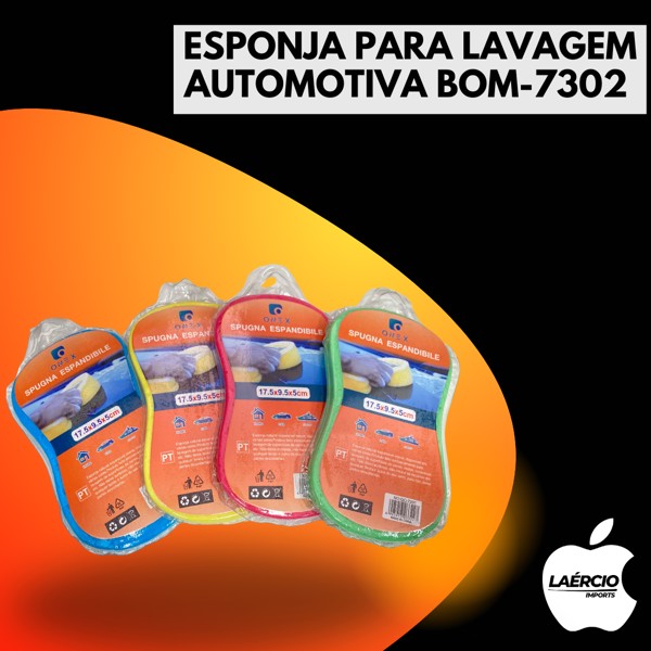 ESPONJA PARA LAVAGEM  AUTOMOTIVA BOM-7302