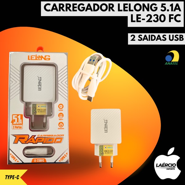 CARREGADOR LELONG 5.1A LE-230 FC