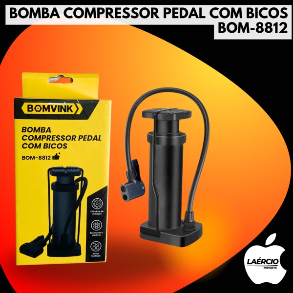 BOMBA COMPRESSOR PEDAL COM BICOS BOM-8812