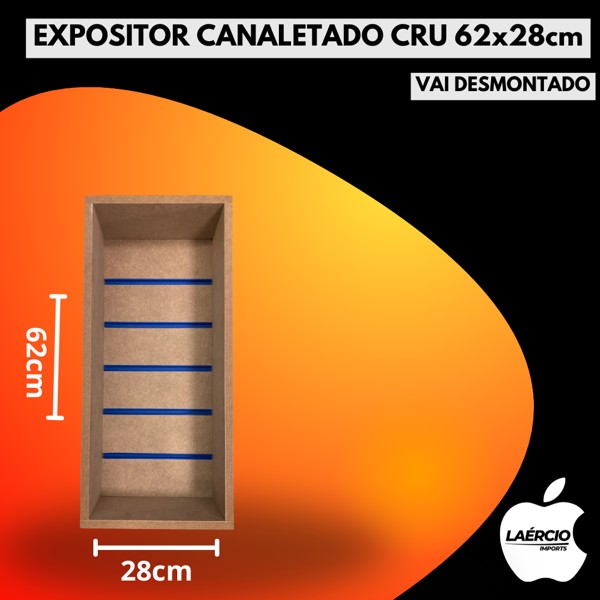 EXPOSITOR CANALETADO CRU 62x28cm