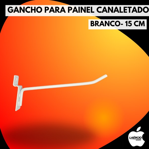 GANCHO PARA PAINEL CANALETADO- BRANCO 15CM