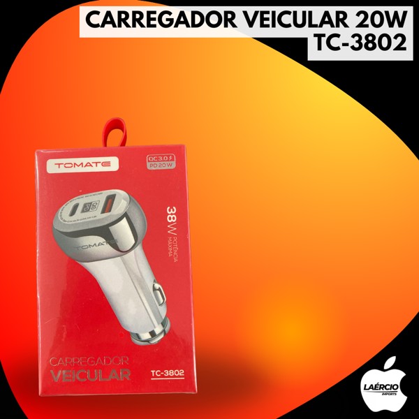 CARREGADOR VEICULAR 20W TC-3802