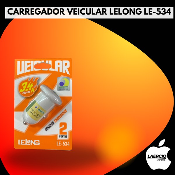 CARREGADOR VEICULAR LELONG LE-534