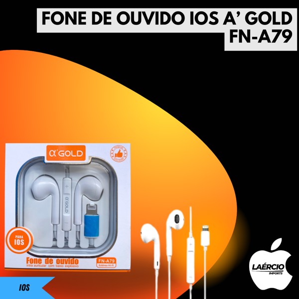 FONE DE OUVIDO IOS A’GOLD FN-A79